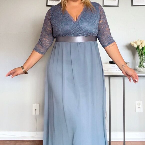 CHIFFON & SEQUIN A-LINE Ñ GOWN DRESS Plus Size Style Lace New 2025 - Picture 12 of 12